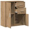 vidaXL Dressoir met lade Artisan Eiken 60 x 31 x 70 cm Bewerkt hout