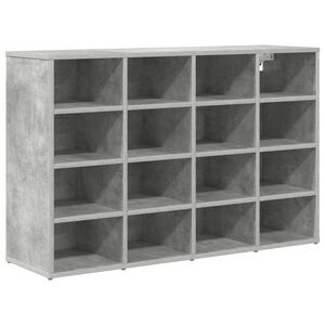 vidaXL Schoenenkast 103 x 30 x 67 cm Bewerkt hout Betongrijs