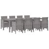 vidaXL Tuin Eetset 9 st Wit Polypropyleen