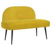vidaXL Beklede bank met rugleuning Geel 110 x 60 x 76 cm Fluweel