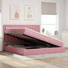 vidaXL Opslag bed met matras met matras Roze 200 x 200 cm Fluweel