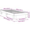 vidaXL Bedframe zonder matras 100x200 cm massief hout eiken