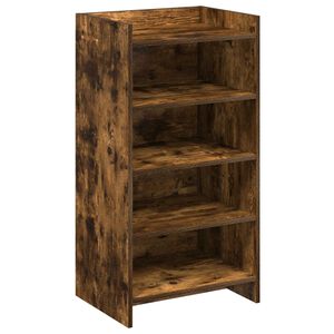 vidaXL Schoenenkast Gerookt eiken 48 x 36 x 92 cm Bewerkt hout