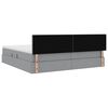 vidaXL Opbergbed met matras Lichtgrijs 200 x 200 cm Bewerkt hout