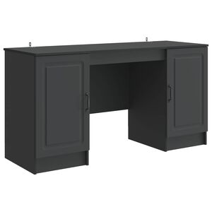 vidaXL Bureau Zwart 142,5 x 50 x 75 cm Bewerkt hout