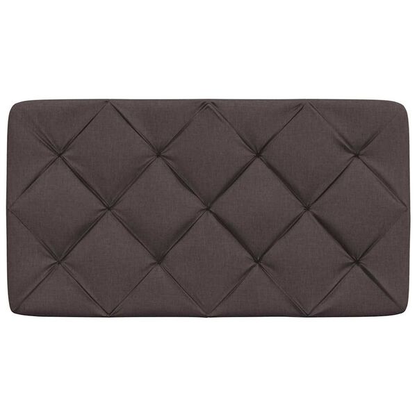 vidaXL Hoofdbordkussen 90 cm stof donkerbruin