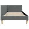 vidaXL Hoekbedframe Donkergrijs 80 cm x 200 cm Stof en multiplex