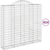 vidaXL Schanskorven 14 st gewelfd 200x50x180/200 cm ijzer