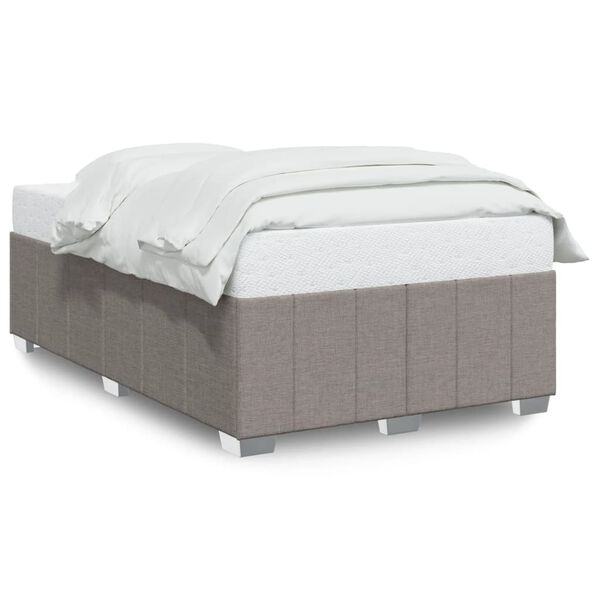 vidaXL Bedframe zonder matras 120x200 cm stof taupe
