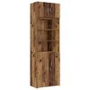vidaXL Opbergkast met Planken Oud hout 70 x 42,5 x 225 cm Bewerkt hout