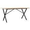 vidaXL Eettafel X-frame 160x80x75,5 cm massief grenenhout en staal