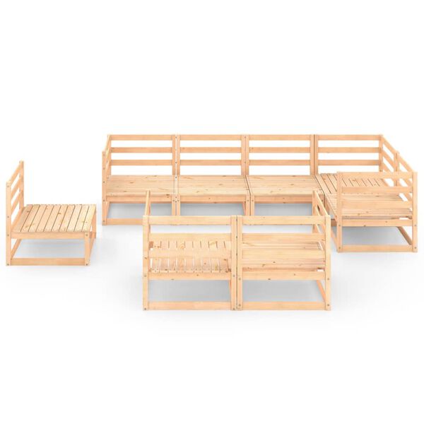 vidaXL 8-delige Loungeset massief grenenhout