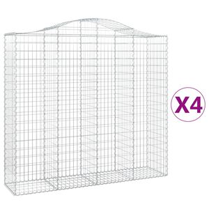 vidaXL Schanskorven 4 st gewelfd 200x50x180/200 cm ijzer