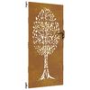 vidaXL Poort 85x175 cm boomontwerp cortenstaal