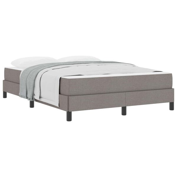 vidaXL Boxspringbed met matras Taupe 140 x 190 cm Stof