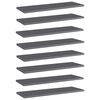 vidaXL Wandschappen 8 st 60x20x1,5 cm spaanplaat hoogglans grijs