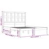vidaXL Bedframe zonder matras massief grenenhout wit 120x200 cm