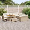 vidaXL Tuin Sofa Set met kussen 13 pcs Beige Poly riet