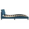 vidaXL Bedframe met LED zonder matras "Hanko" fluweel blauw 180x200 cm