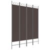 vidaXL Kamerscherm met 4 panelen 160x200 cm stof bruin