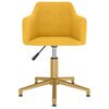 vidaXL Eetkamerstoel draaibaar fluweel geel