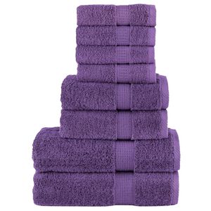 vidaXL 8-delige Handdoekenset SOLUND 600 g/m&sup2; paars