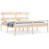vidaXL Seniorenbed met hoofdbord massief hout Super