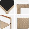 vidaXL Tuin eettafelset 9 pcs Beige poly rattan
