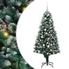 vidaXL Kunstkerstboom Groen 150 cm PVC en Staal en Plastic