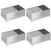 vidaXL Gazonrand 4 pcs 100 x 60 x 35 cm Staal Zilverkleurig