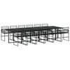 vidaXL 13-delige Tuinset poly rattan zwart