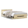 vidaXL Bedframe met lade bewerkt hout sonoma eikenkleurig 90x190 cm