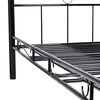 vidaXL Bedbank met matras metaal zwart 90x200 cm