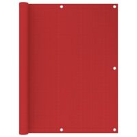 vidaXL Balkonscherm 120x500 cm HDPE rood
