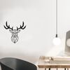 Homemania Wanddecoratie hert 51x51 cm staal zwart