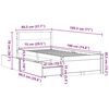 vidaXL Bedframe zonder matras massief grenenhout wit 75x190 cm