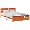 vidaXL Bedframe met hoofdeinde Wasbruin 150 x 200 cm Bewerkt hout