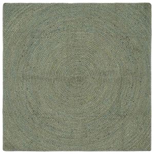 vidaXL Vloerkleden Olijfgroen 120 x 120 cm Jute