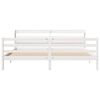 vidaXL Bedframe met hoofdeinde zonder matras 180x200 cm wit