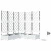 vidaXL Plantenbak 5 st Wit 120 x 120 x 126 cm PP