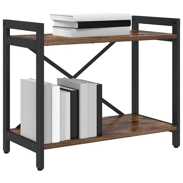 vidaXL Boekenkast Gerookt eiken 60 x 30 x 50 cm Bewerkt hout