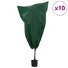 vidaXL Vorstbescherming Plantenfleece Covers 10 pcs Groen 0,8 x 1,2 m