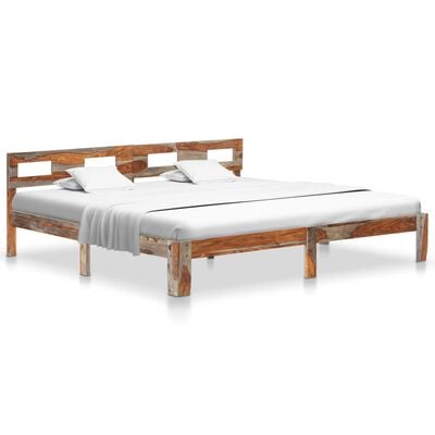 vidaXL Bedframe zonder matras massief hout 200x200 cm