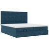 vidaXL Ottoman bed met matrassen 200x200cm fluweel donkerblauw