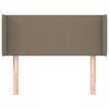 vidaXL Hoofdbord met randen 83x16x78/88 cm stof taupe