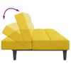 vidaXL Slaapbank 2-zits met voetenbank fluweel geel