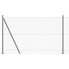 vidaXL gaashek met betonnen voetstuk 25 x 1,4 m PVC-Coated Staal Grijs
