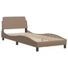 vidaXL Bedframe "Dover" kunstleer cappucinnokleurig 90x190 cm
