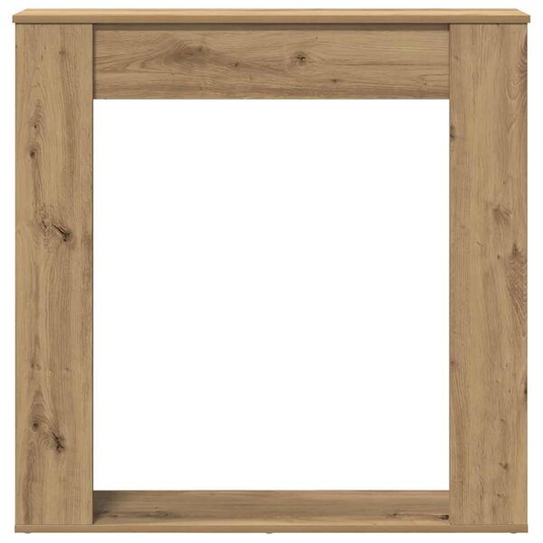 vidaXL Haardombouw 100x20x100 cm bewerkt hout artisanaal eikenkleurig