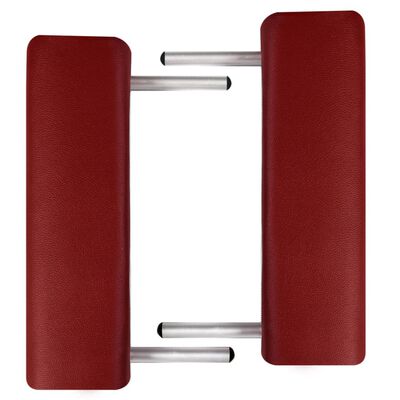 Inklapbare massagetafel 3 zones met aluminium frame (rood)